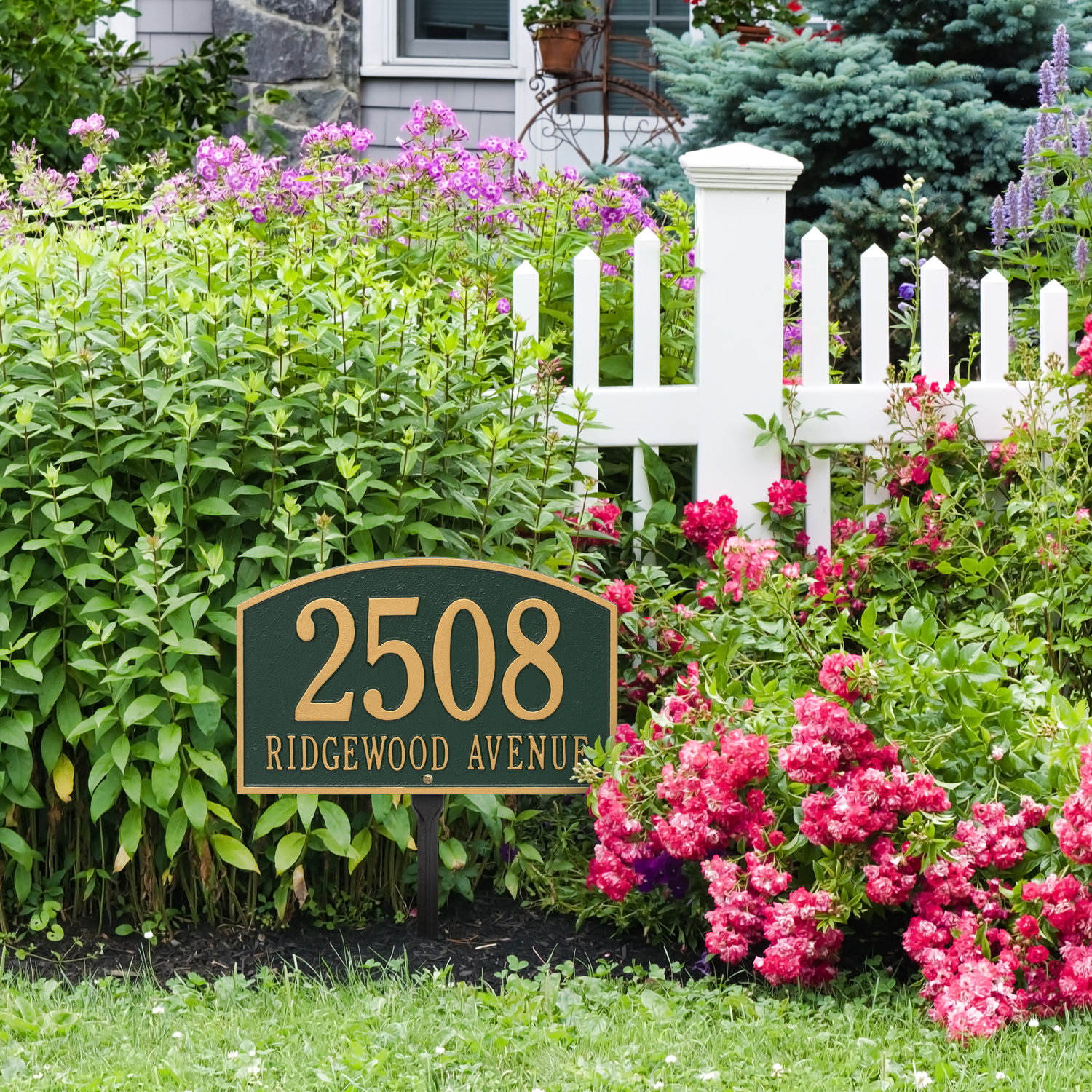 Old Century Forge Legacy 2-Line Lawn Address Sign & Reviews | Wayfair