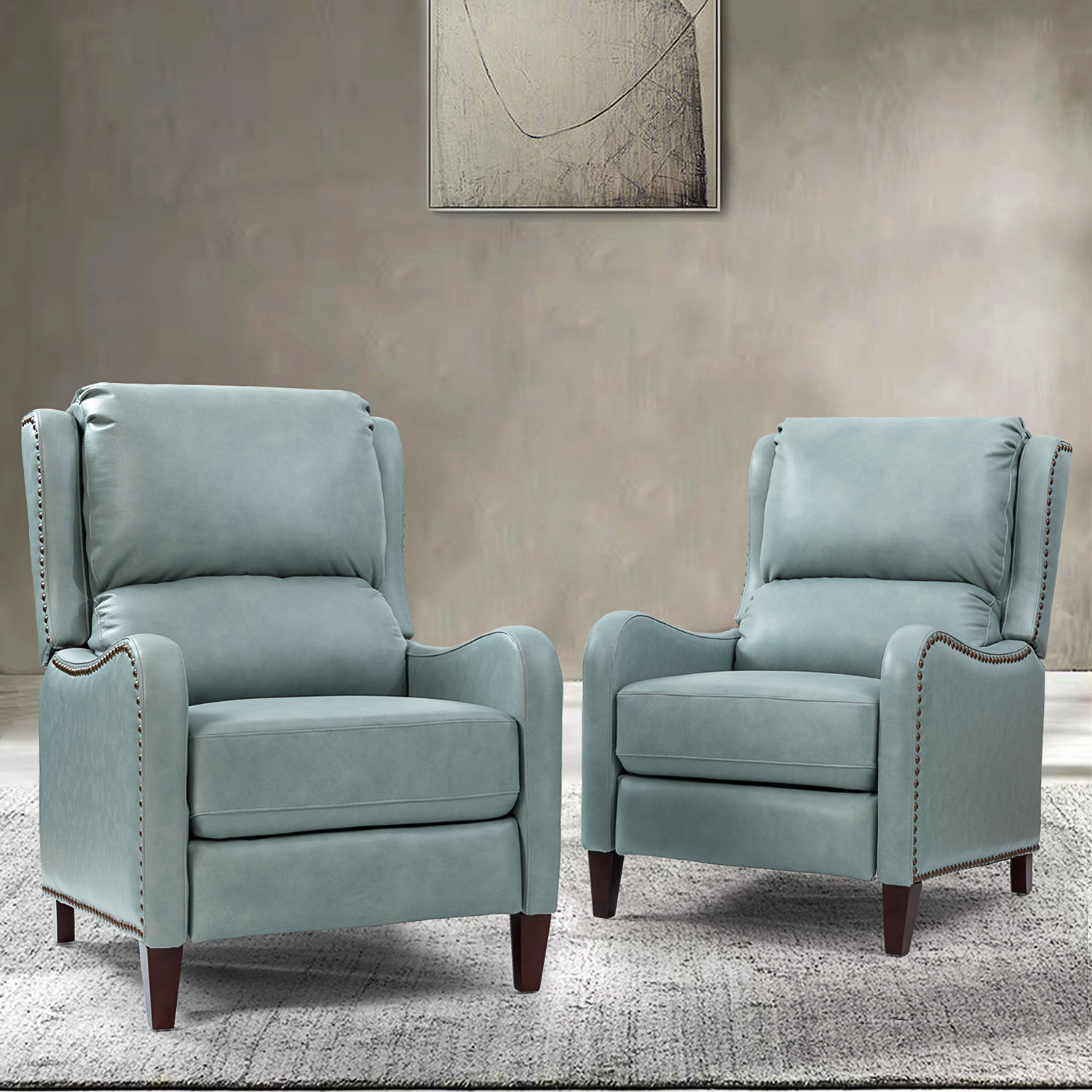 bipasha genuine leather manual recliner