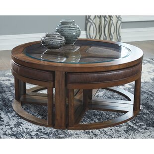 Hutchinson Coffee Table With 4 Nested Stools By Bloomsbury Market