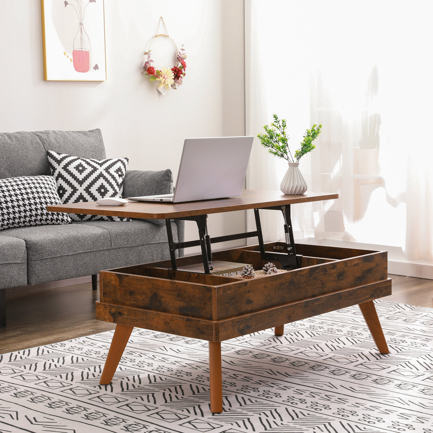 waddington lift top coffee table with storage corrigan studio