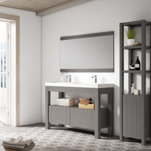 Linebath 121 cm Waschtisch für Doppelbecken Pure