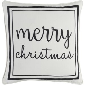 Holiday Merry Cotton Throw Pillow