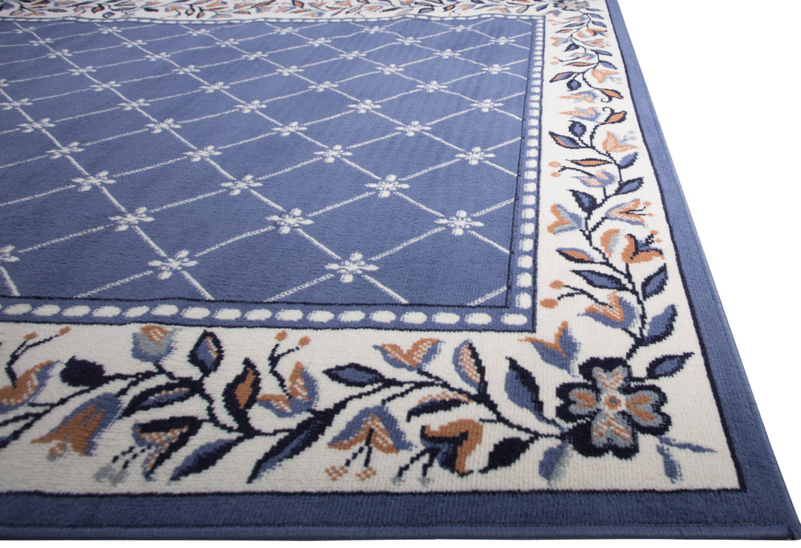 Charlton Home Modena Geometric Country Blue Area Rug Reviews Modena Geometric Country Blue Area Rug