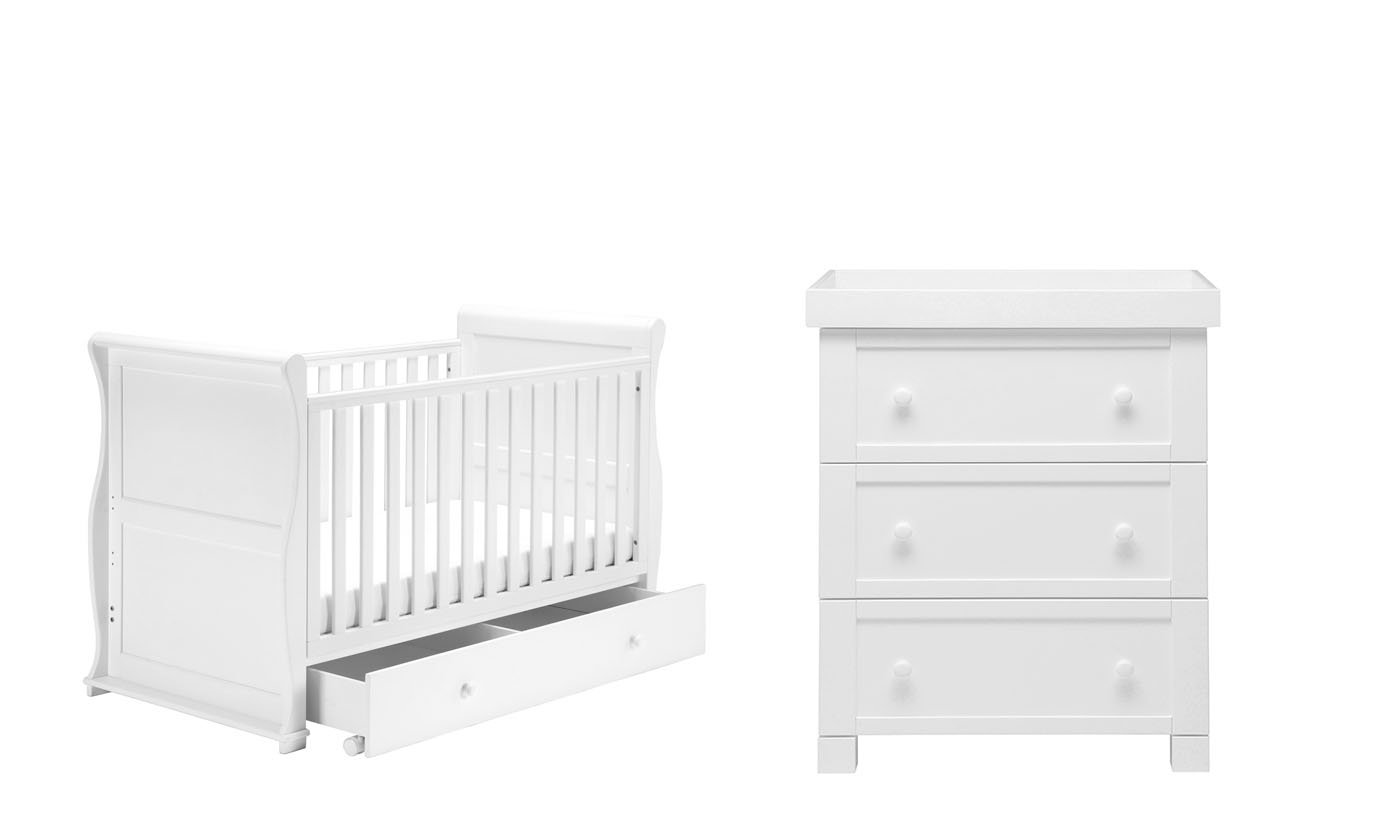 East Coast Alaska Cot Bed 2 Piece Nursery Furniture Set Wayfair Co Uk