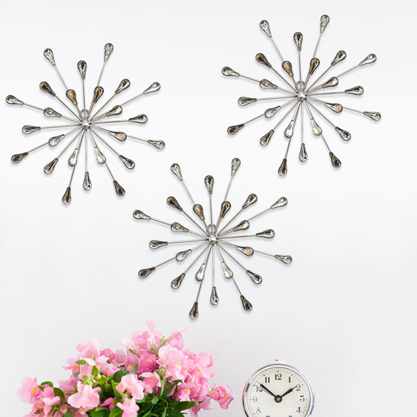Mercer41 3 Piece Acrylic Burst Wall Decor Set Reviews Wayfair