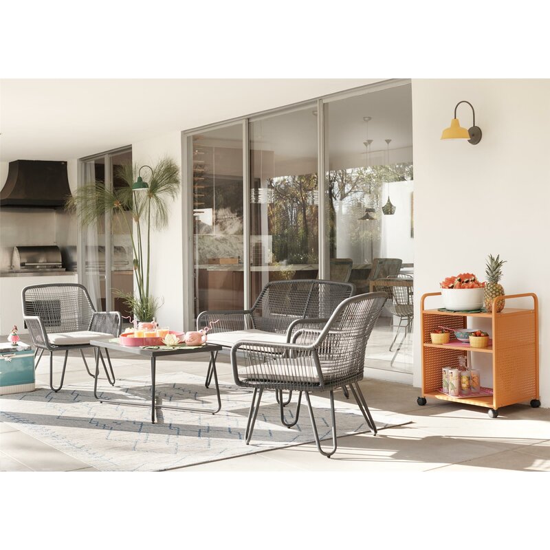 Novogratz Marli Patio Chair With Cushions Reviews Wayfair