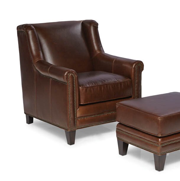 wayfair leather chair and ottoman