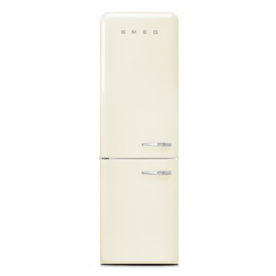 SMEG 12.8 cu. ft. Energy Star Bottom Freezer Refrigerator Door Swing Orientation: Left, Finish/Color: Cream