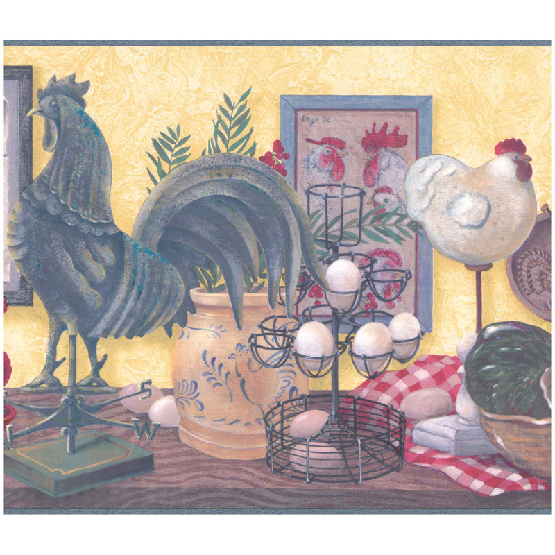 August Grove Shoreview Rooster Hen Eggs On Table 15 L X 10 W