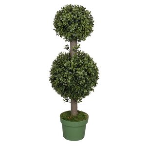 Artificial Double Boxwood Ball Topiary in Pot