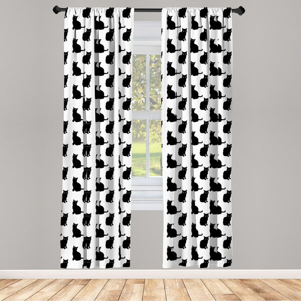Animal Printed Curtains Living Room Bedroom Window Drapes 3D 2 Panel Set 
