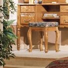 Bebe Furniture Country Heirloom Vanity Stool Seat In Light Wood Wayfair