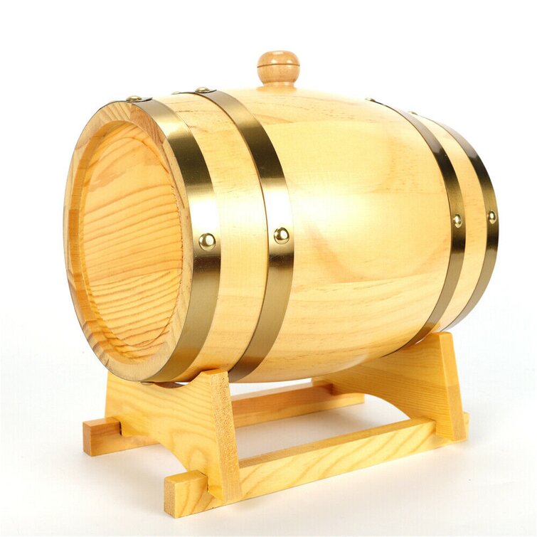 3L Oak/Wood/Wine Barrel Beer Whiskey Rum Storage Port Bucket Stand Stand NEW