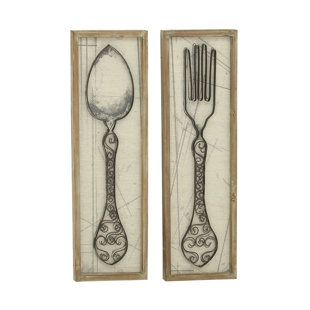 Spoon And Fork Wall Decor Wayfair Superior Spoon And Fork Wall Décor Set Of 2