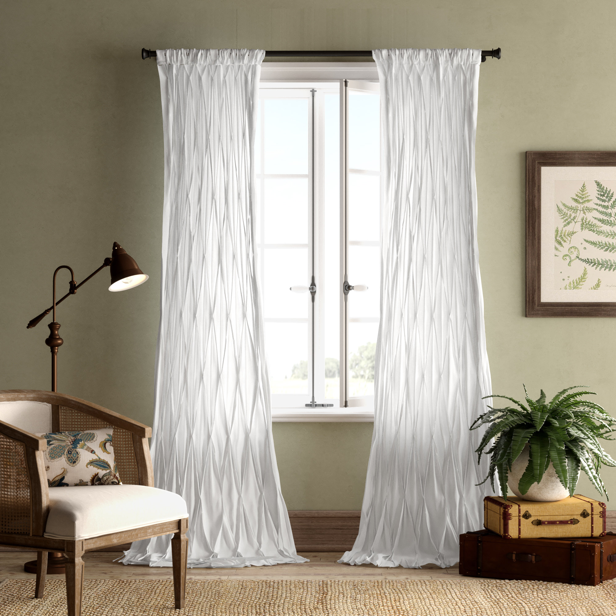 Birch Lane Heritage Casimiro Cotton Voile Solid Sheer Rod Pocket