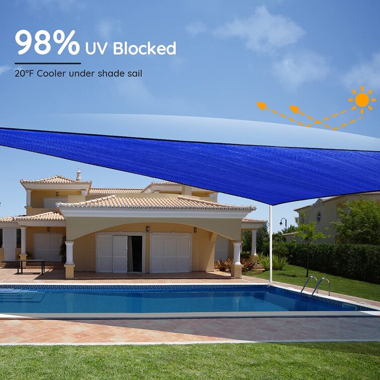 Sun Shade Sail Garden Patio Sunscreen 98% Anti UV Waterproof 96%Anti UV Wine