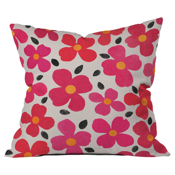 Deny Designs Garima Dhawan Dogwood Berry Outdoor Throw Pillow Wayfair
