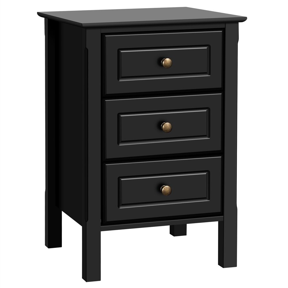 Alcott Hill Dawlish Heavy Duty 3 Drawer Nightstand Reviews Wayfair