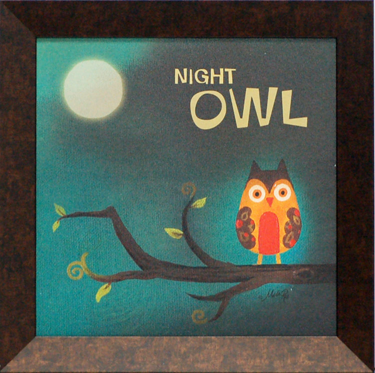 Artistic Reflections Night Owl By Marla Rae Framed Painting Print
