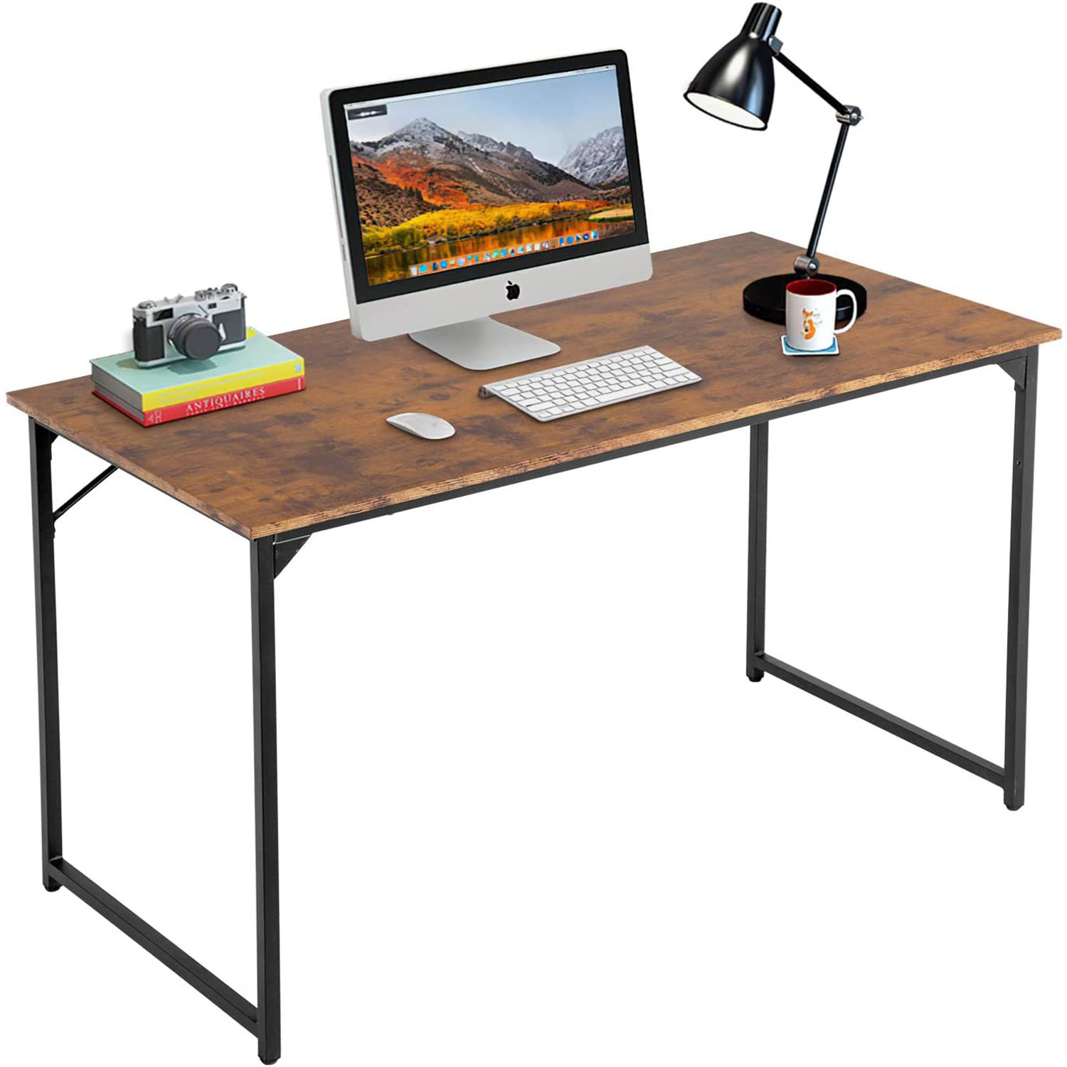 17 Stories Minimalist Home &Office Desk With Metal Frame Wayfair