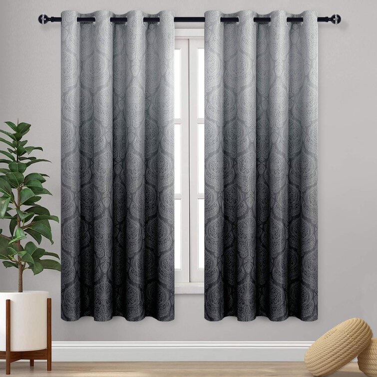 Set of 2 Grommet Thermal Insulated Blackout Curtains for Living Room or Bedroom 