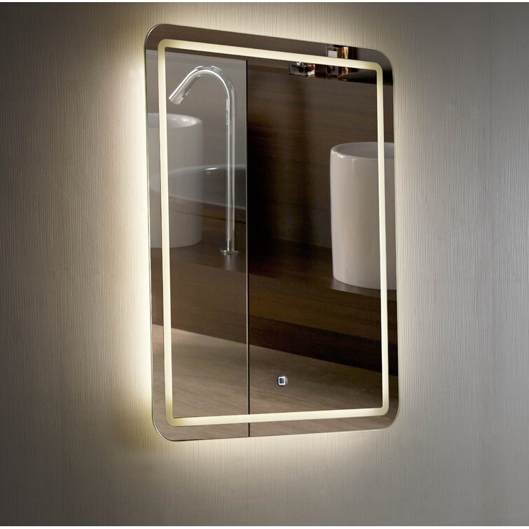 Croydex Chawston Illuminated Bathroom Mirror Light with Demister Pad 700x500mm 