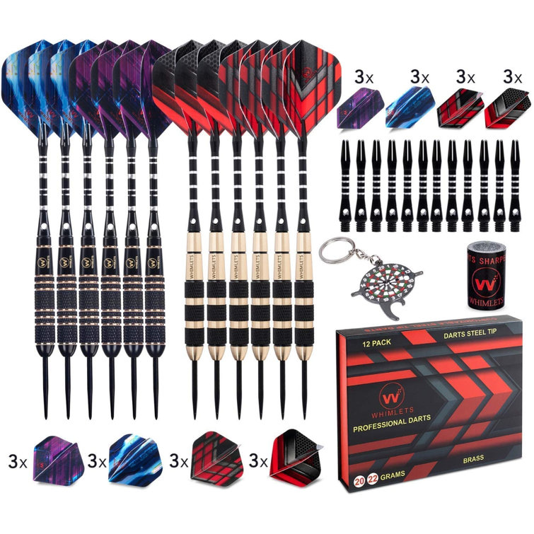 3x Professional Competition Steel Needle Tip Darts Set With Case Flights Stems! 3x Professional Competition Steel Needle Tip Darts Set With Case Flights Stems!