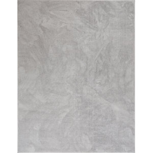 Qichen Outstanding Modern Solid Light Gray Area Rug