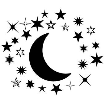 Harriet Bee Barnsdall Moon And Stars Nursery Wall Decal Set Of 27 Wayfair