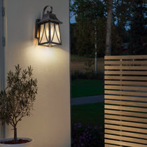LED Outdoor Door  Wall Light  IP54 Curve Modern Warm White Garden Patio Decking 