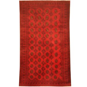 Balouchi Hand-Knotted Red/Navy Area Rug