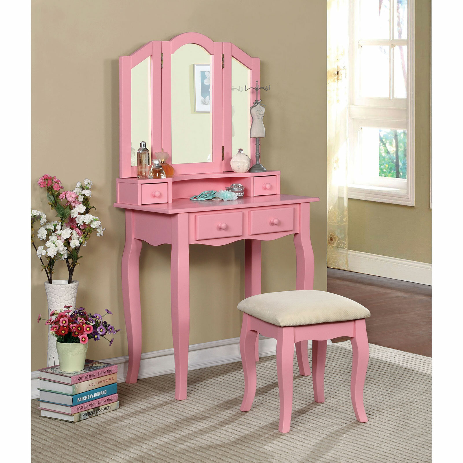 Rosdorf Park Shearer Vanity Set With Mirror Wayfair