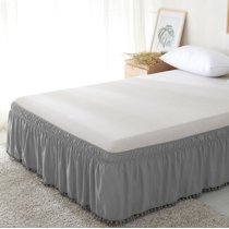 gray bed skirt