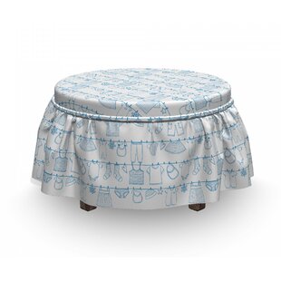Drying Baby Clothes Ottoman Slipcover (Set Of 2) By East Urban Home