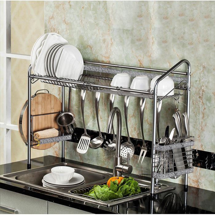 Premium Racks Professional Over the Sink Stainless Steel Dish Rack ...