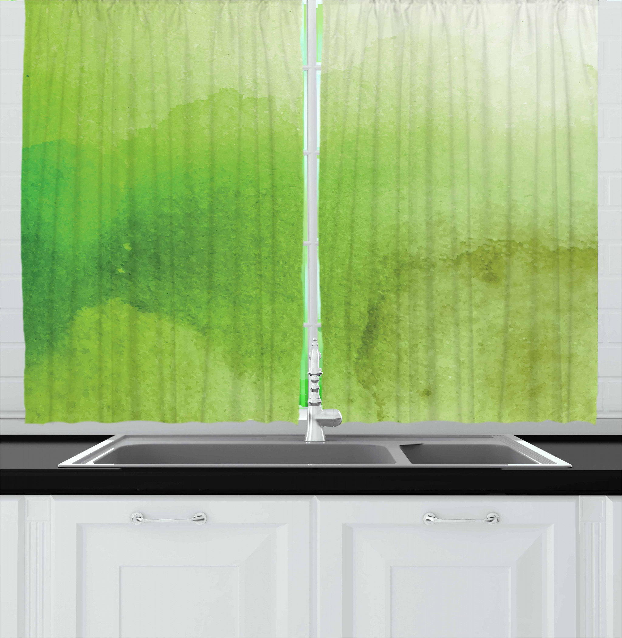 East Urban Home Sage Kitchen Curtain Wayfair