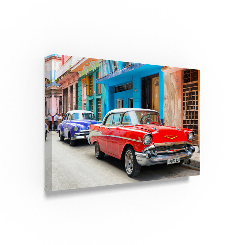 Trademark Art Old Cars Chevrolet Red And Purple 1 Photographic