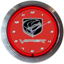 Chrysler Plymouth Licensed Neon Clock 15"x15" 