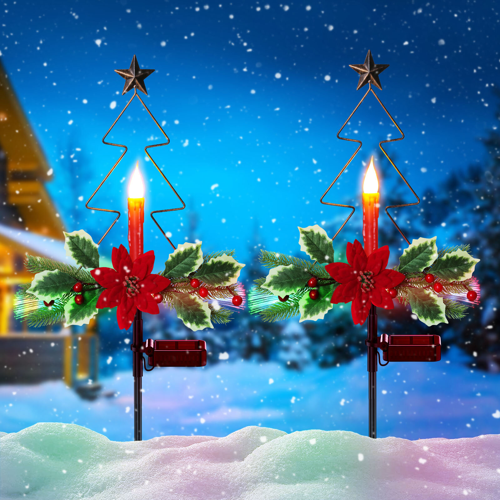 The Holiday Aisle® Outdoor Solar Light Christmas Decorations Garden Stake &  Reviews | Wayfair
