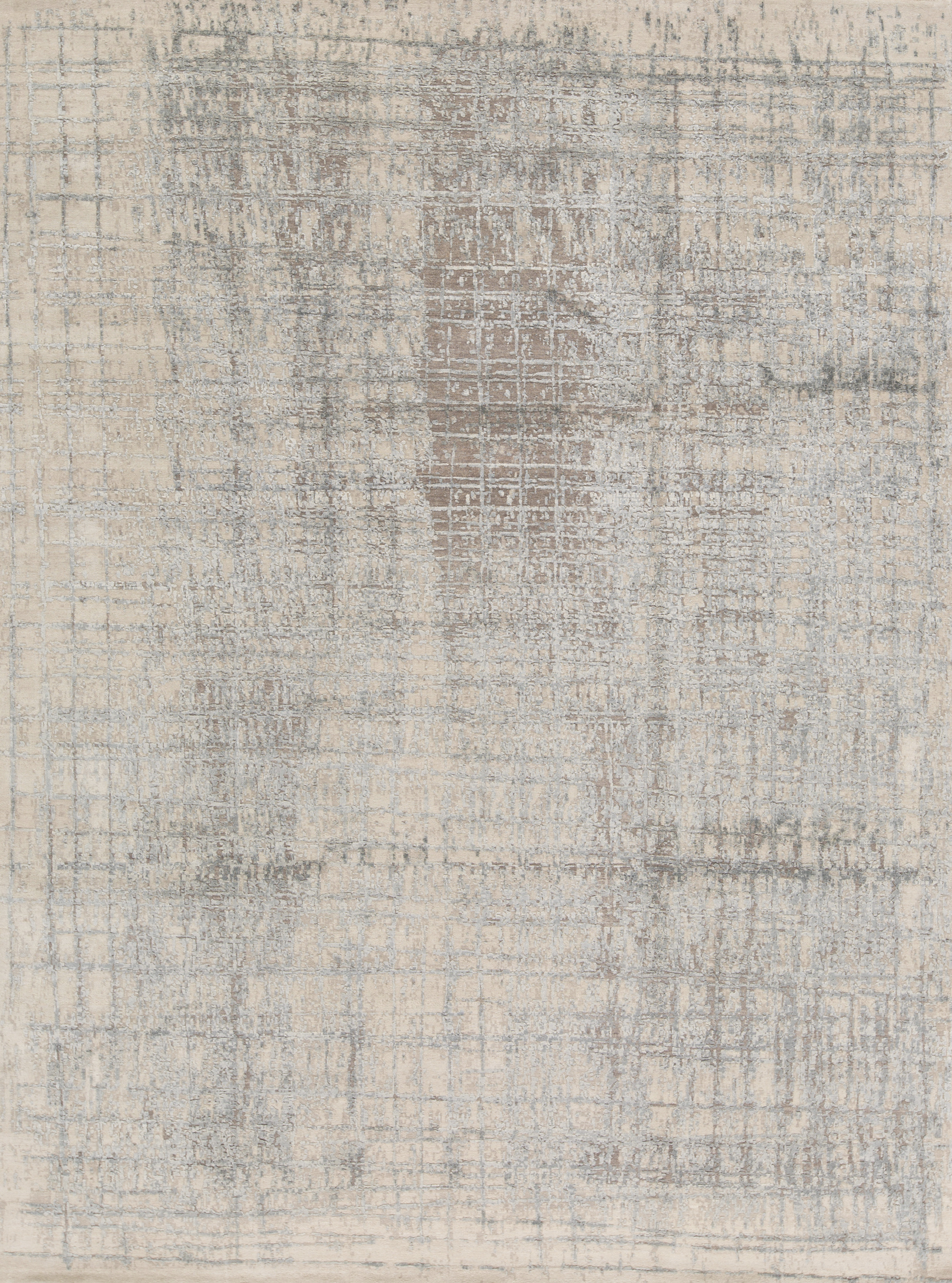 Bokara Rug Co Inc Aurora Abstract Hand Knotted Wool Silver Blue Area Rug Wayfair