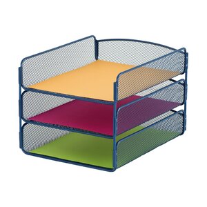 Mesh Desktop Organizer with Triple Tray