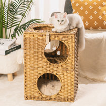 rattan wicker cat tree