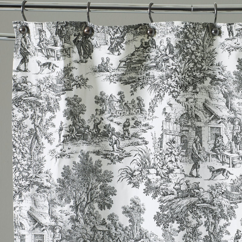 Lark Manor Gatineau Cotton Toile Single Shower Curtain Reviews