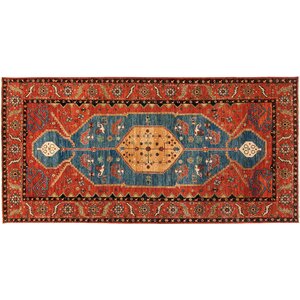 One-of-a-Kind Ziegler Hand-Knotted Red Area Rug