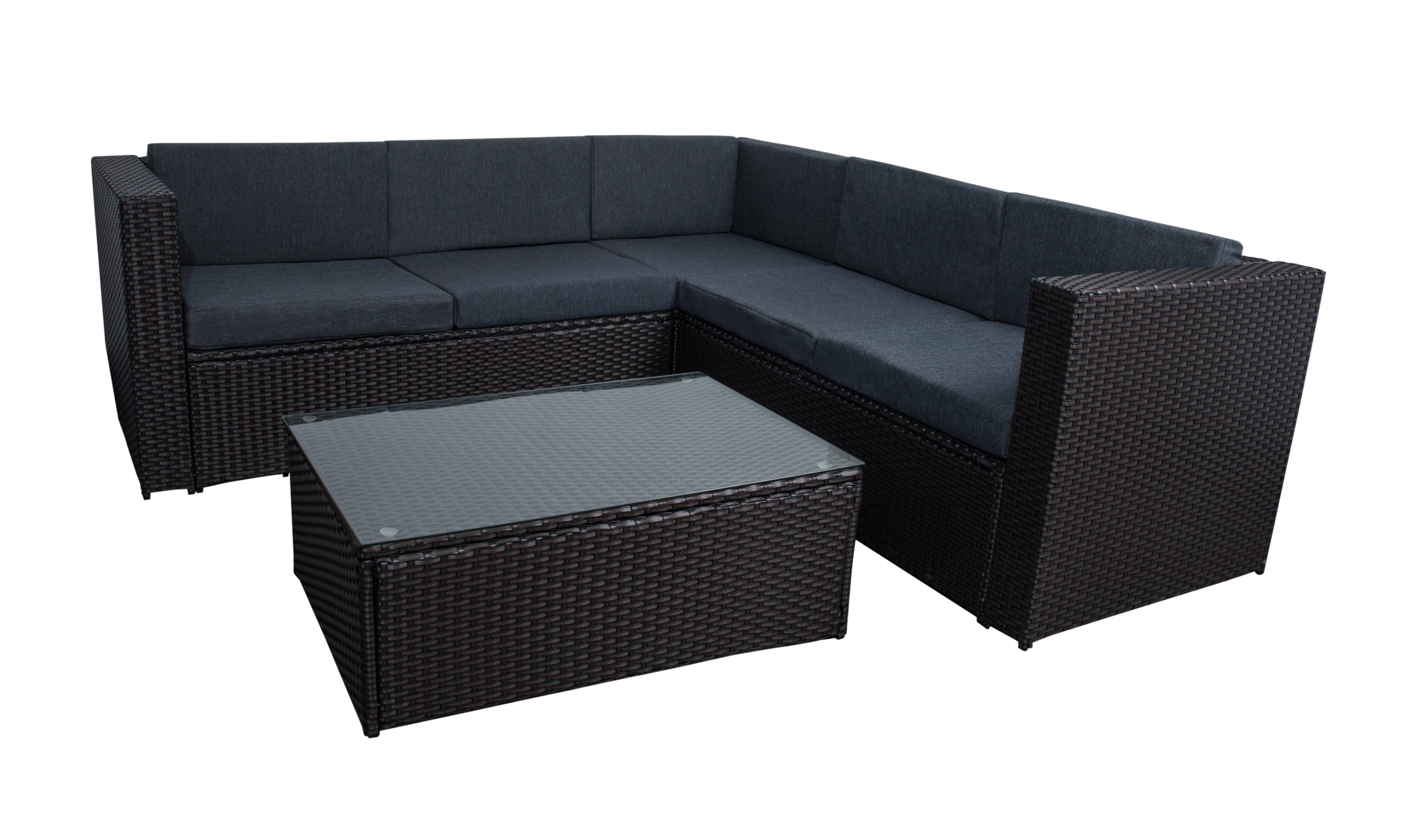 Wrought Studio Ortego 4 Piece Rattan Sectional Seating Group With Cushions Reviews Wayfair