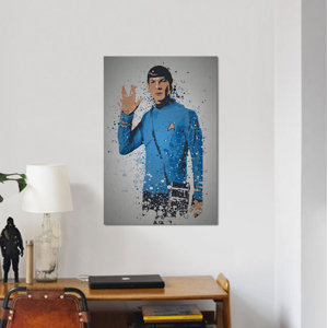 'Pop Culture Splatter Series: Live Long and Prosper' Graphic Art Print on Wrapped Canvas