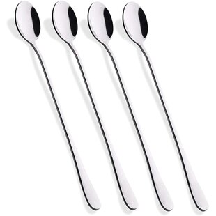 Silver 1 Set contain 8 Different Pattern Coffee Scoops Stirring Spoon Stainless Steel Creative Spoon for Tea、Cake、Sugar、Dessert Ice Cream Spoon Kitchen Seasoning Or Spice Spoon 