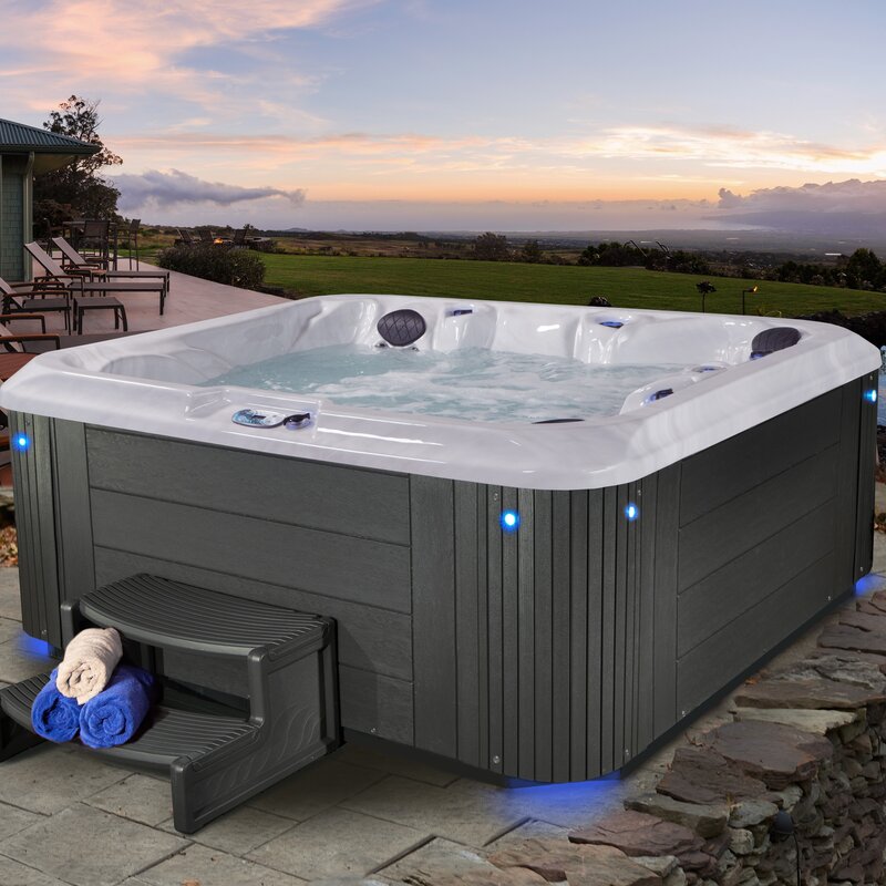 EssentialSpas Riviera 5-Person 100-Jet Hot Tub | Wayfair