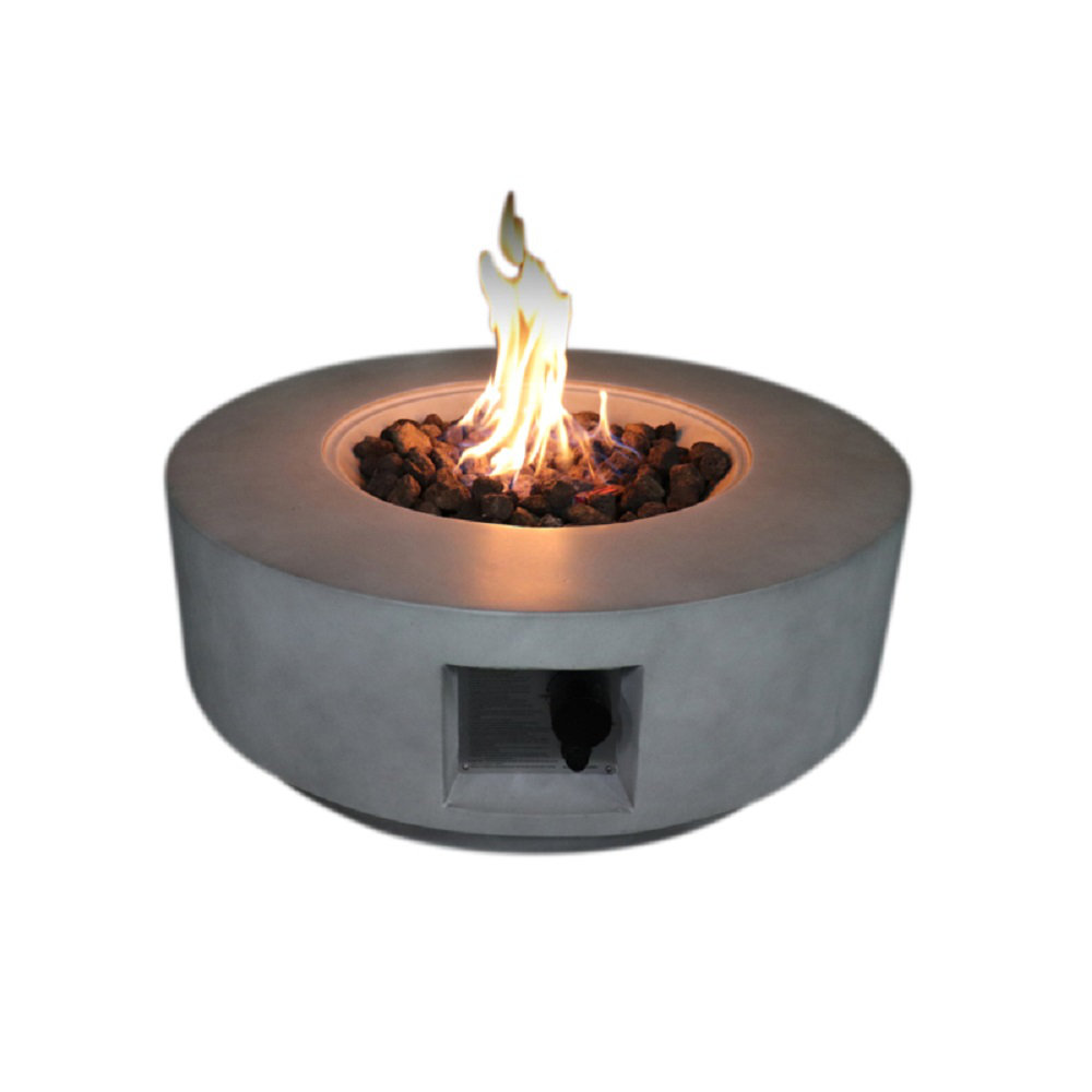 aly fiber reinforced concrete propane fire pit table