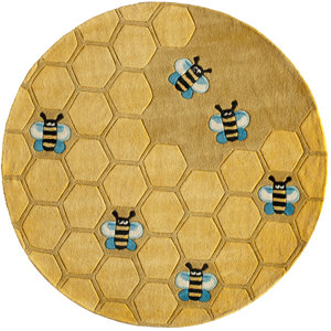 Johnnie Hand-Tufted Gold Kids Rug